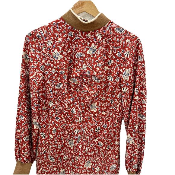 Veronica Beard Reema SZ 6 Women's Silk Vine Floral Midi Dress Cranberry NWT - Picture 5 of 12